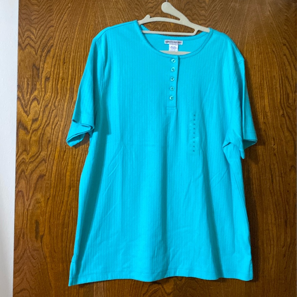 Rebecca Malone / turquoise top / Size XL